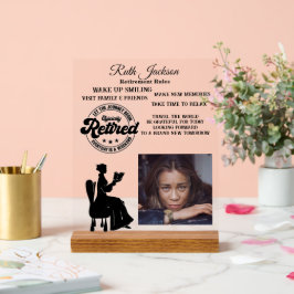 退職 アクリルサイン