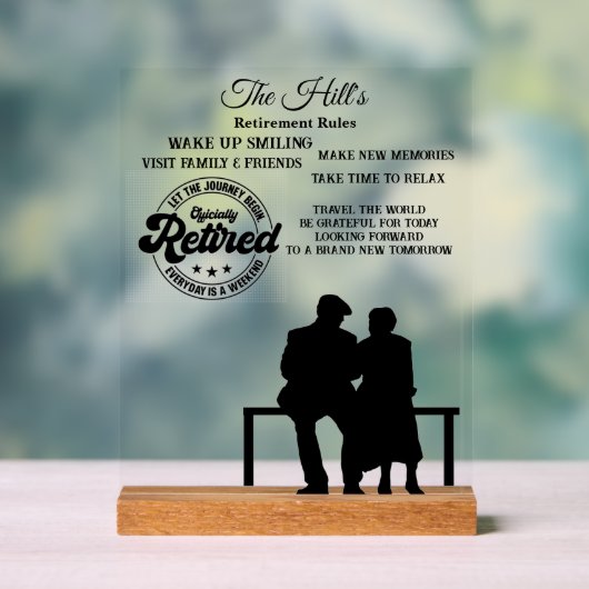 退職 アクリルサイン (ニュートラル)