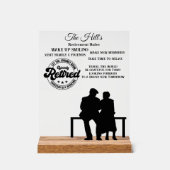 退職 アクリルサイン (正面)