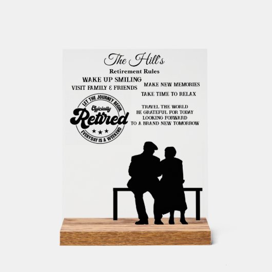 退職 アクリルサイン (正面)