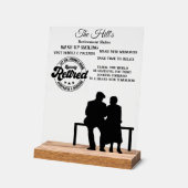 退職 アクリルサイン (傾斜)