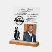 退職 アクリルサイン (傾斜)