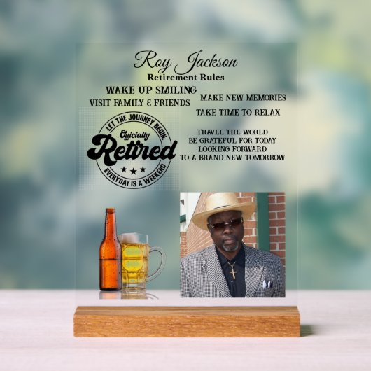 退職 アクリルサイン (ニュートラル)