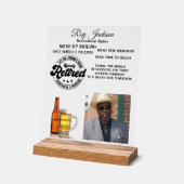 退職 アクリルサイン (傾斜)