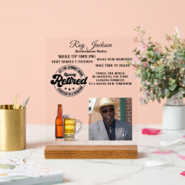 退職 アクリルサイン