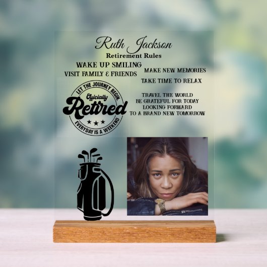 退職 アクリルサイン (ニュートラル)