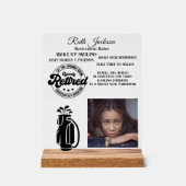 退職 アクリルサイン (正面)