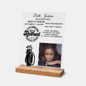 退職 アクリルサイン (傾斜)