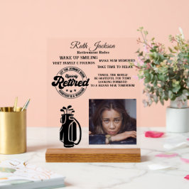 退職 アクリルサイン