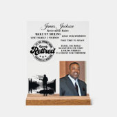 退職 アクリルサイン (正面)