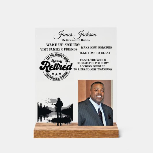 退職 アクリルサイン (正面)