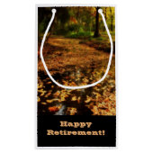 退職、ギフトバッグ、森の歩行 スモールペーパーバッグ (裏面)