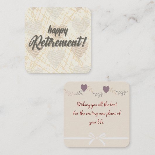 退職 ノートカード (正面/裏面)