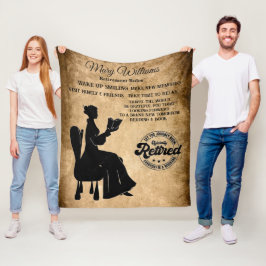 退職 フリースブランケット