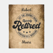 退職 フリースブランケット (正面)