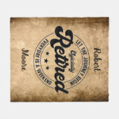 退職 フリースブランケット (正面(横))