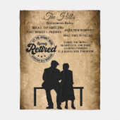 退職 フリースブランケット (正面)