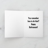 **退職**ユーリラックスモア – 覚えていますか? カード (内部)