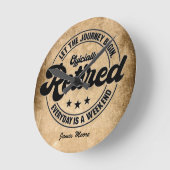 退職 ラウンド壁時計 (傾斜)