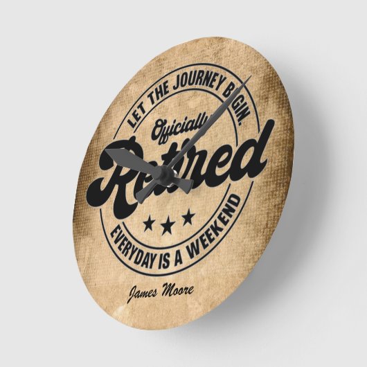 退職 ラウンド壁時計 (傾斜)