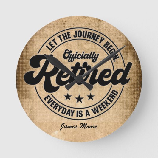 退職 ラウンド壁時計 (正面)