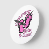 退職 ラウンド壁時計 (傾斜)