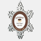 退職: 世界で最も長い休憩 スノーフレークピューターオーナメント (右)