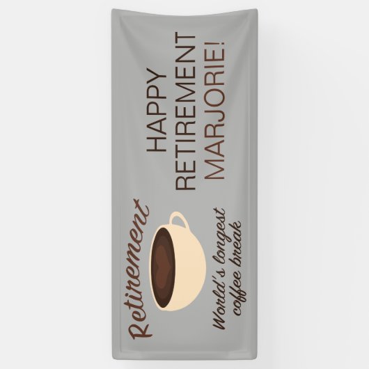 退職: 世界で最も長い休憩 横断幕 (縦)