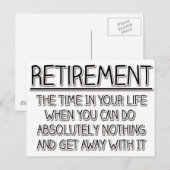 退職: 何もしない時間 ポストカード (正面/裏面)