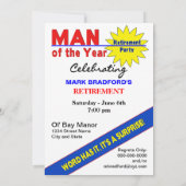 退職 – 写真招待状 – 男性マガジンカバー 招待状 (裏面)