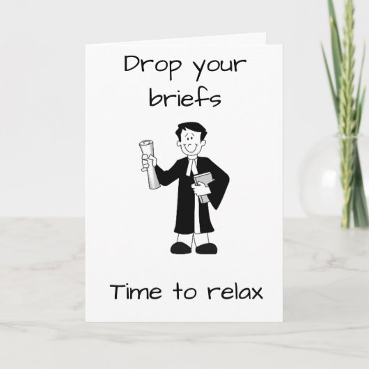 **退職**弁護士は「ブリーフ」を落とす必要がある カード (正面)