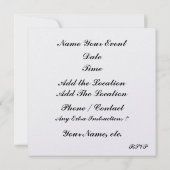 退職、懇親会、休暇、招待状- SRF 招待状 (裏面)