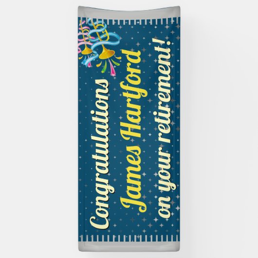 退職 横断幕 (縦)