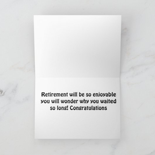 退職!!!!祝福 カード (内部)