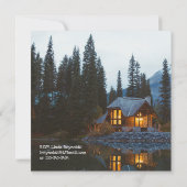 退職 – 素朴コテージ-パーティの招待状 招待状 (裏面)