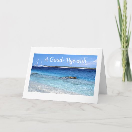 退職、走行の挨拶状 カード (正面)