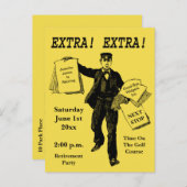 退職-退職の保存日付の招待状 インビテーションポストカード (正面/裏面)