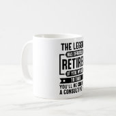 退職、退職男性へ、女性のための退職 コーヒーマグカップ (正面左)