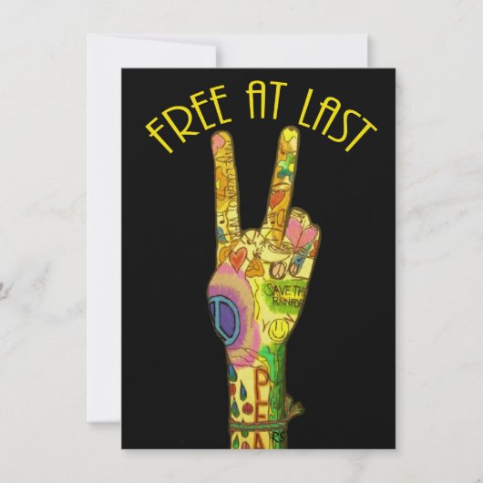 退職、離婚、無料で最後の2戻る参照 招待状 (正面)