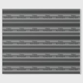 退職、黒および銀のギフト用包装紙 ラッピングペーパー (フラット)