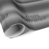 退職、黒および銀のギフト用包装紙 ラッピングペーパー (ロールコーナー)