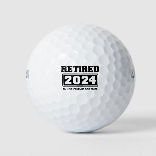 退職 2024 これ以上は私の問題ではない ゴルフボール (正面)