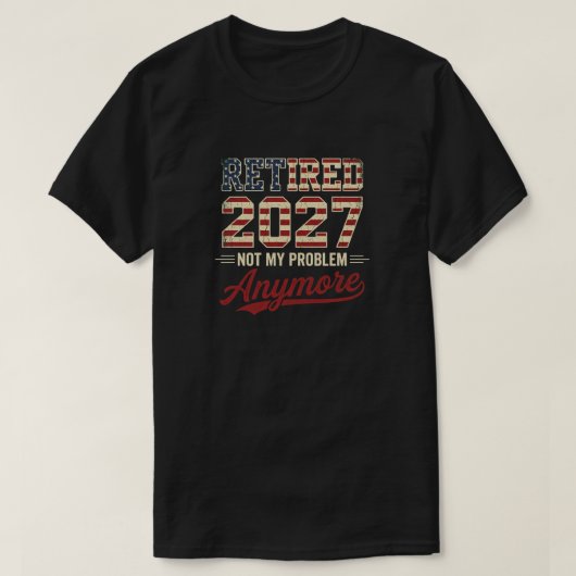退職 2027 問題外 面白い 退職者 Tシャツ (デザイン正面)
