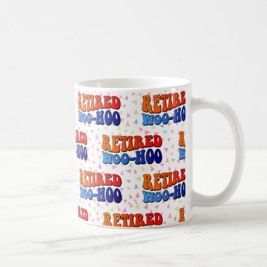 退職 Woo Hoo ヴィンテージ退職デザイン コーヒーマグカップ (右)