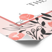 退職ANY年バラ金ゴールド赤面ピンクフローラ ポスター (コーナー)