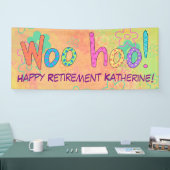 退職WooHoo名バナパーソナライズされたー 横断幕 (トレードショー)