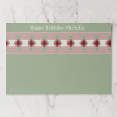 退色したグリーンとピンクの紙イベントデコール ペーパーパッド (正面)