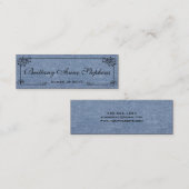 退色したデニム卒業名カードの挿入 コーリングカード (正面/裏面)