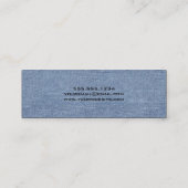 退色したデニム卒業名カードの挿入 コーリングカード (裏面)