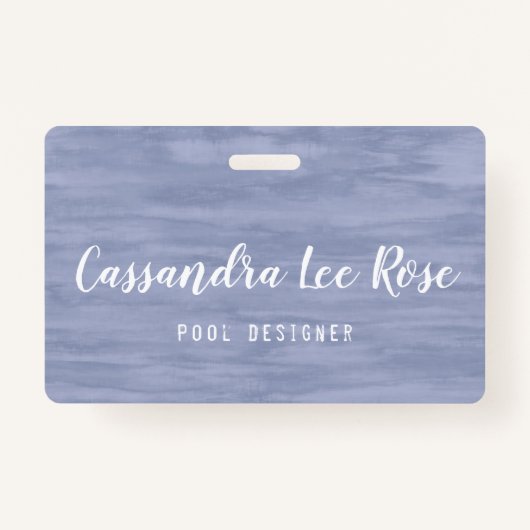 退色した青のビジネスバッジ バッジ (正面)